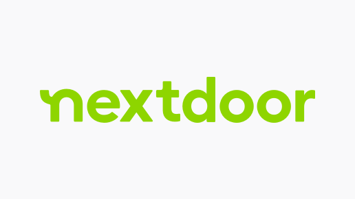 Nextdoor Logo - green on grey background